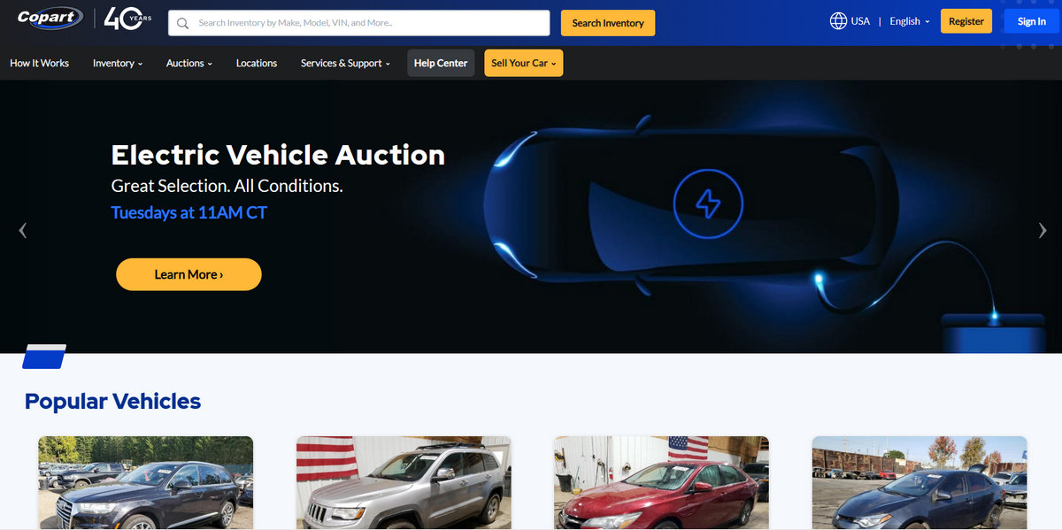 Copart - one of the largest ecommerce platforms in 2024
